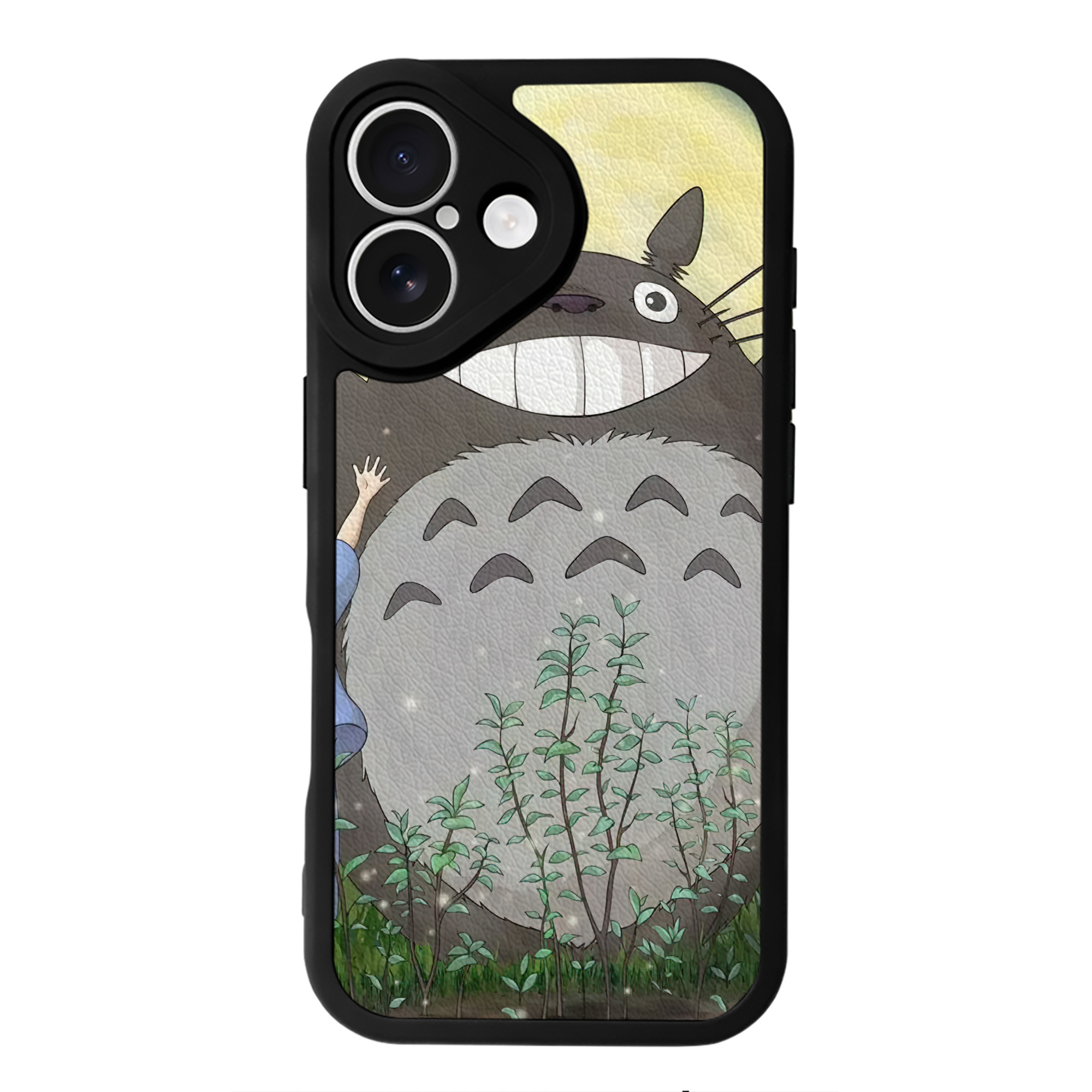 となりのトトロ 草壁メイ 草壁サツキ My Neighbor Totoro Satsuki Kusakabe Mei Kusakabe 【iPhone 16シリーズ対応】シリコンスマホケース（レザー調） 材質：シリコン